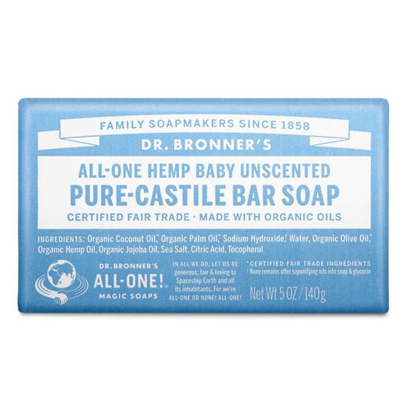 Xà phòng thanh Dr-Bronner's @Hàng-Mỹ All-one-Hemp-Pure-Castile-Bar-Soap