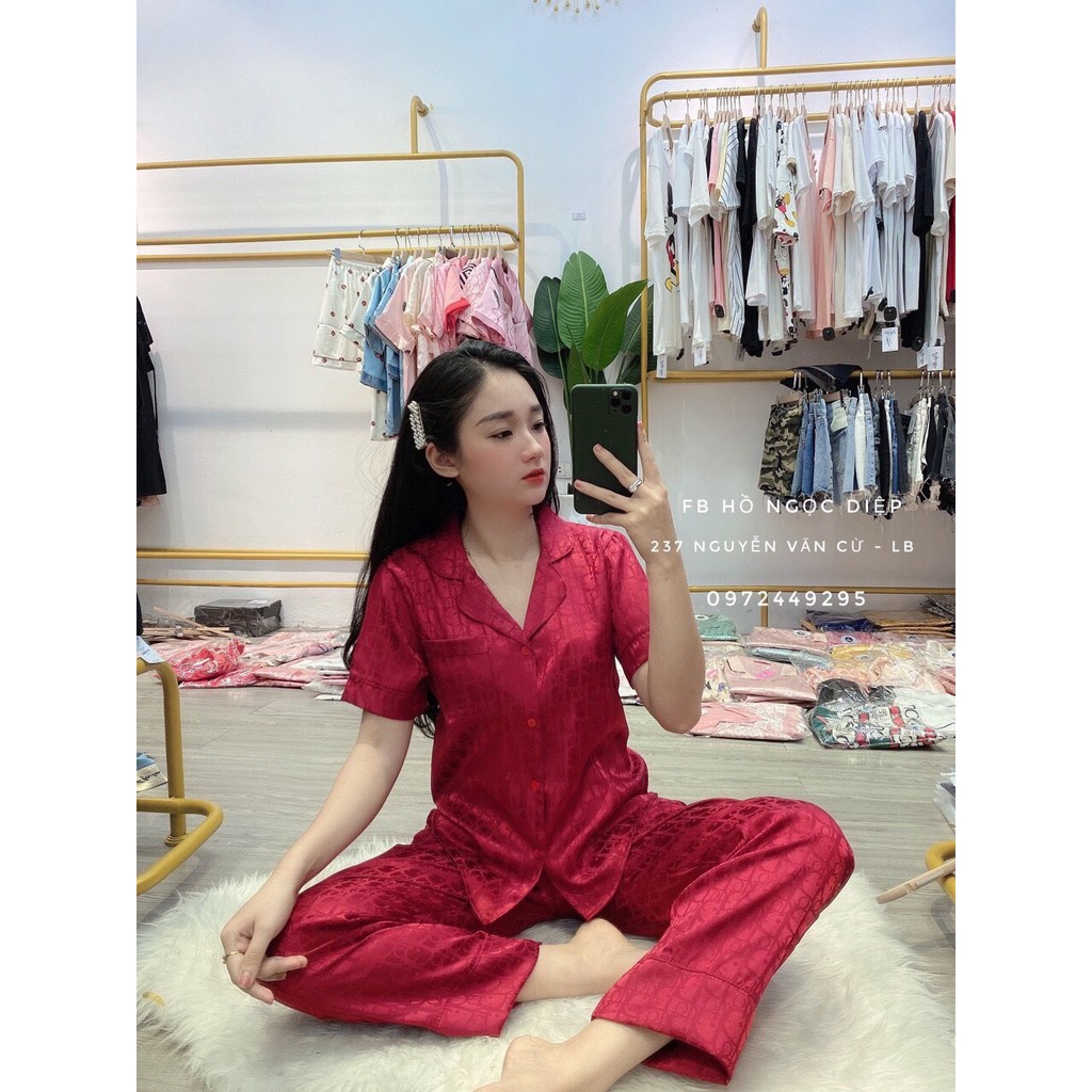 ( Xả Hàng Bán Lỗ) Bộ Đồ Pijama-Bộ Lụa satin Mặc Nhà Hàng Cao Cấp loại 1 {Ảnh Thật Sp]