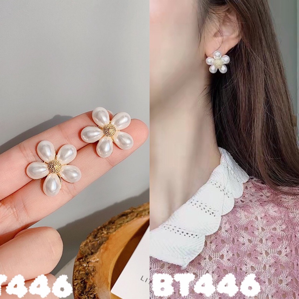 Bông tai nữ mạ vàng phong cách Hàn Quốc hoa tai tròn, dài thiết kế đẹp Vintage SALA