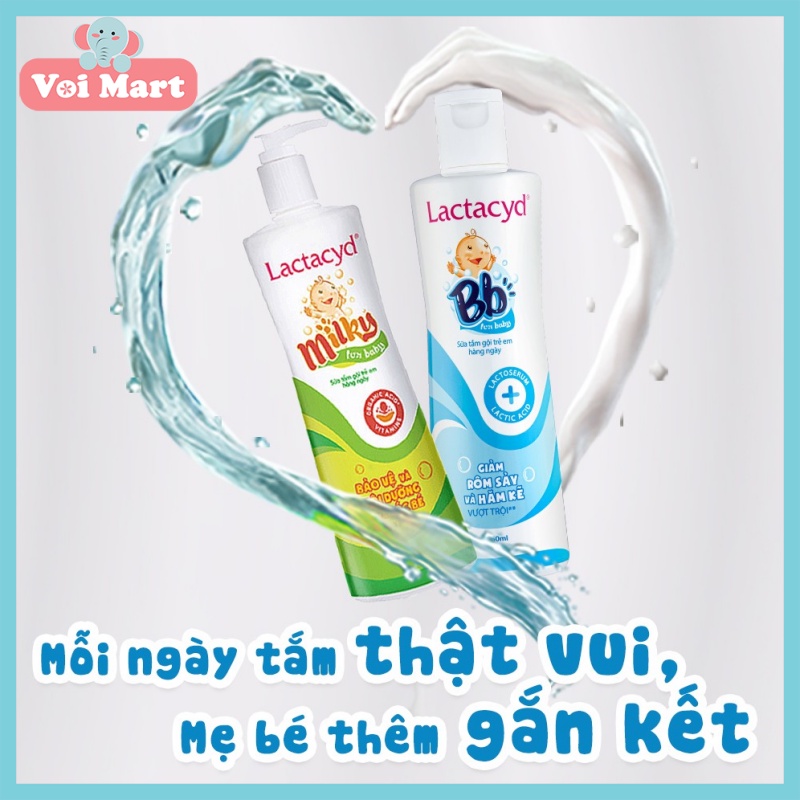 CHÍNH HÃNG Sữa Tắm Gội LACTACYD BB 250ml Tắm Gội Hàng Ngày Cho Bé Giảm Hăm Kẽ Và Rôm Sảy Hiệu Quả