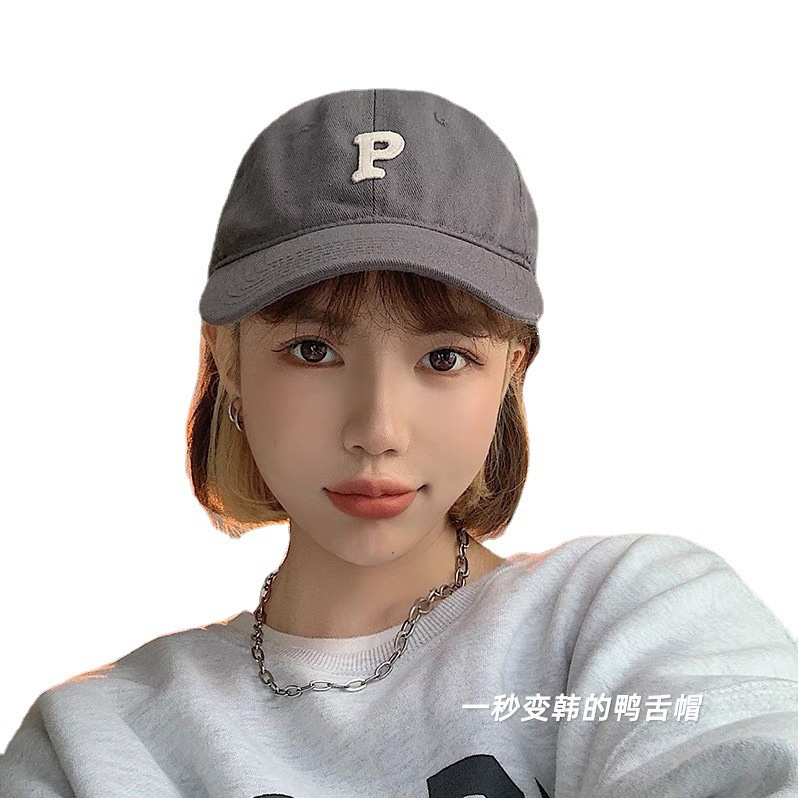 Nón Lưỡi Trai Thêu Chữ P Phong Cách Hàn Quốc Đơn Giản Thời Trang Xuân Thu Cho Nam Và Nữ