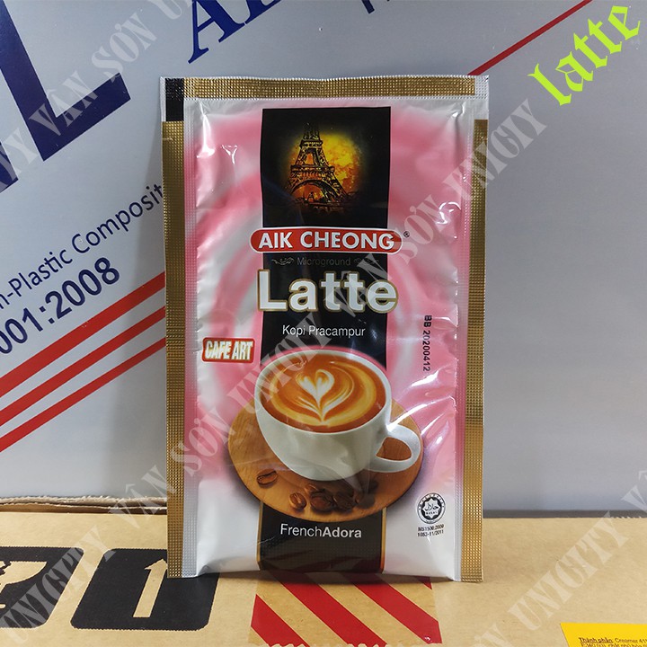 1 GÓI NHỎ CÀ PHÊ TRẮNG LATTE 25g AIK CHEONG WHITE COFEE MALAYSIA CAFE ART