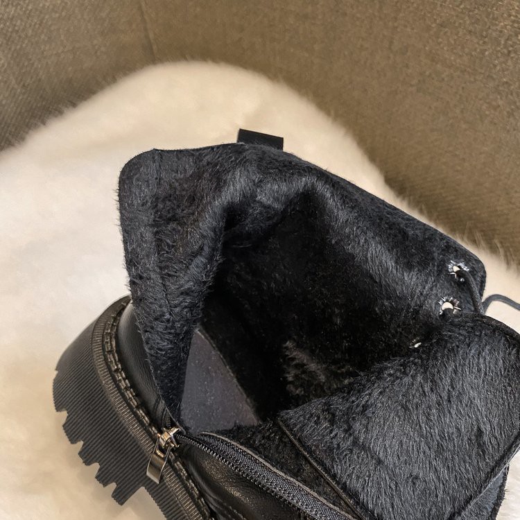 Bốt da nữ dây buộc khóa hông siêu hot | BigBuy360 - bigbuy360.vn