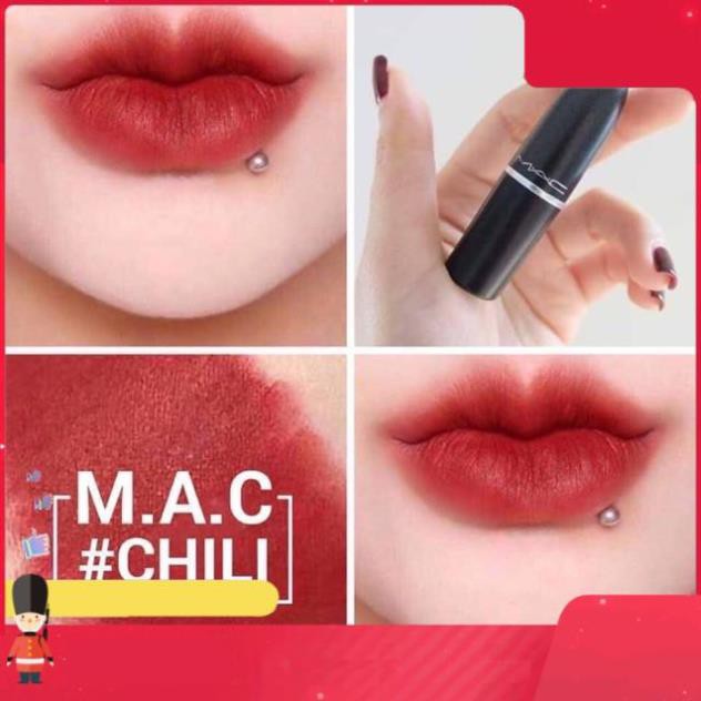 Son MAC Chili 602 Màu Đỏ Gạch – Matte