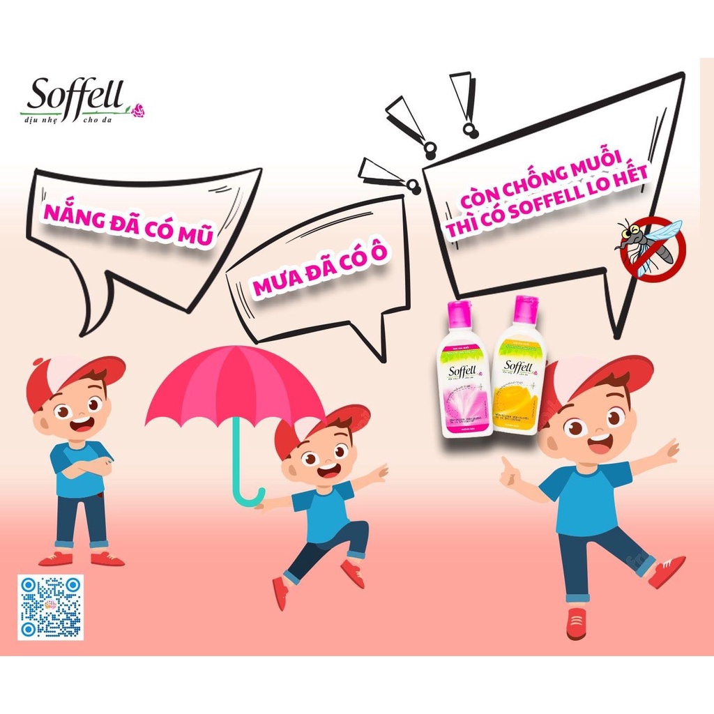 Xịt chống muỗi Soffell hương hoa 60ml