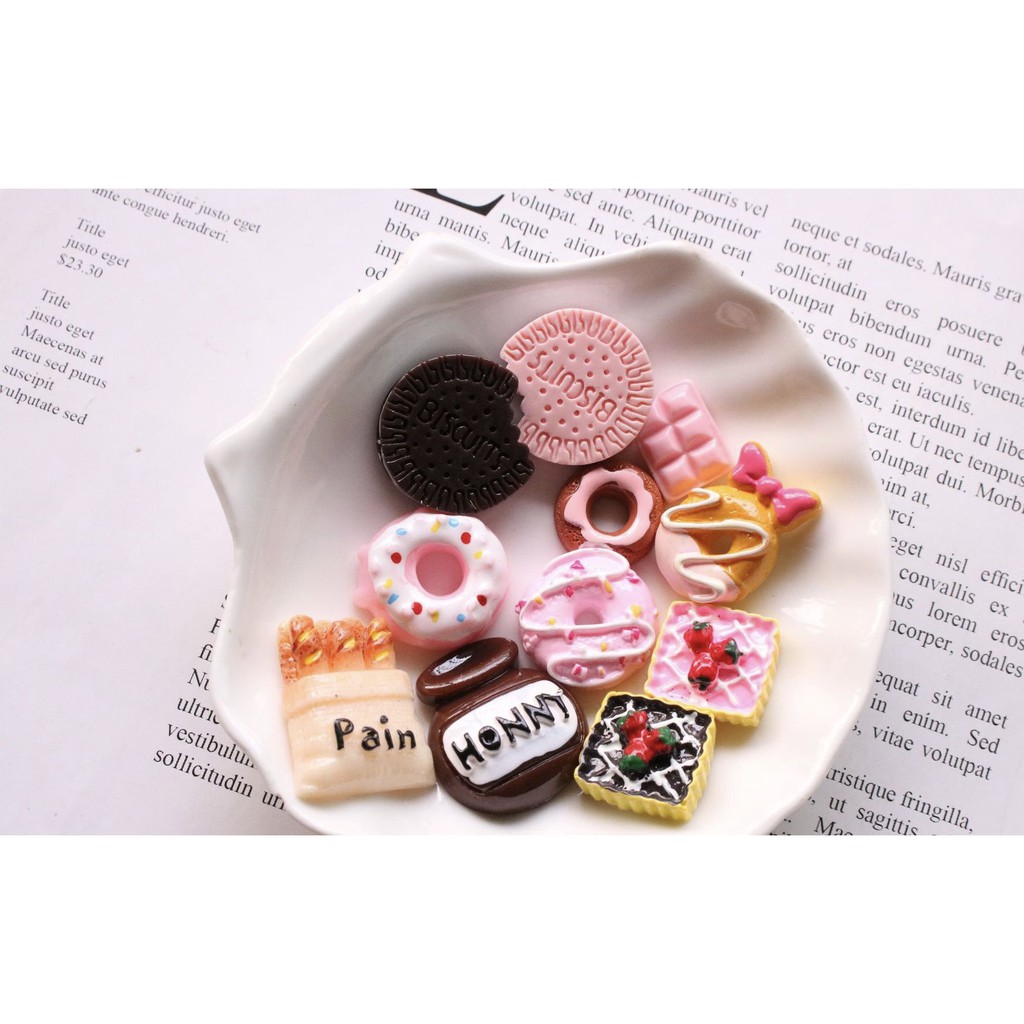 Charm (C39) slime/ Dụng Cụ Charm Trang Trí Bánh Xinh Xắn (1.5 x 2.0 cm)