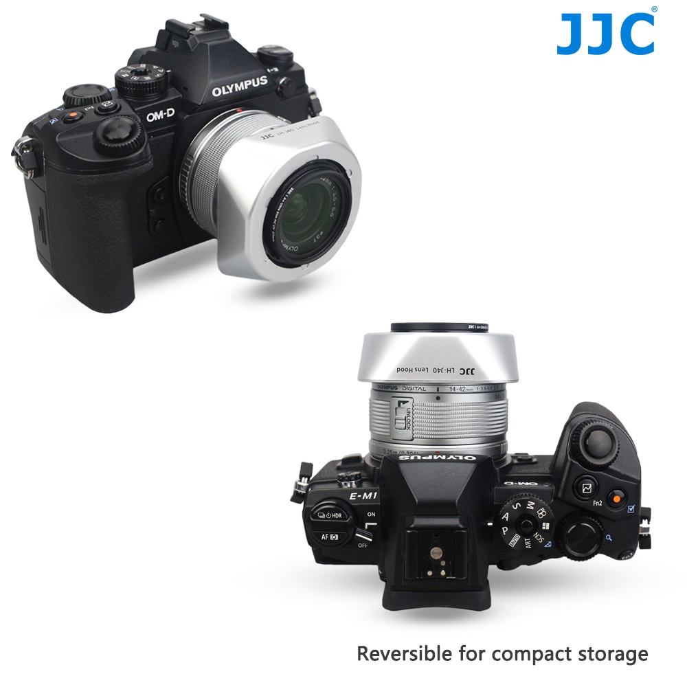 JJC LH-40 Loa Che Nắng Cho Ống Kính Máy Ảnh Olympus M.Zuzuiko 14-42mm 1:3.5-5.6 II RLens, Thay Thế LH-40