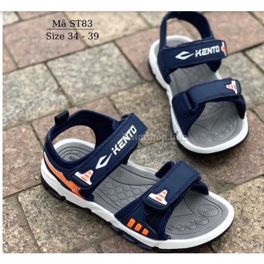 SANDAL BÉ TRAI ĐI HỌC ÊM NHẸ 7 - 12 TUỔI QUAI NGANG THỂ THAO KHẺO KHOẮN NĂNG ĐỘNG CHÍNH HÃNG KENTO VIỆT NAM XUẤT KHẨU TH