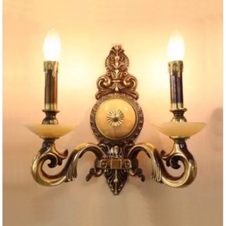 Đèn Tường Nến Đồng Hai bóng- Tặng Bóng Led