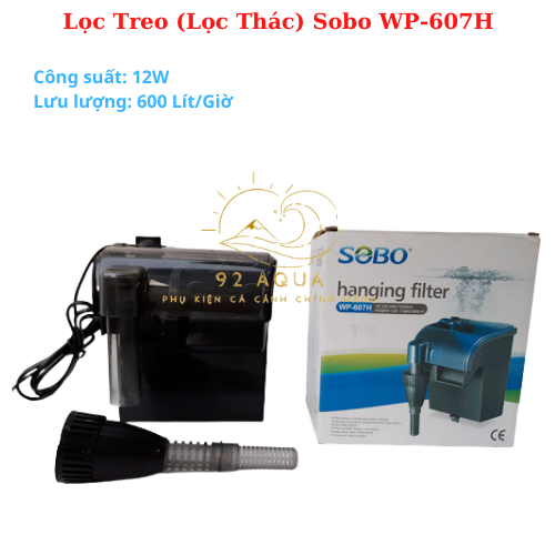 Lọc Treo (Lọc Thác) Sobo WP-607H (12W - 600L/H) - Lọc Nước Bể Cá Thủy Sinh