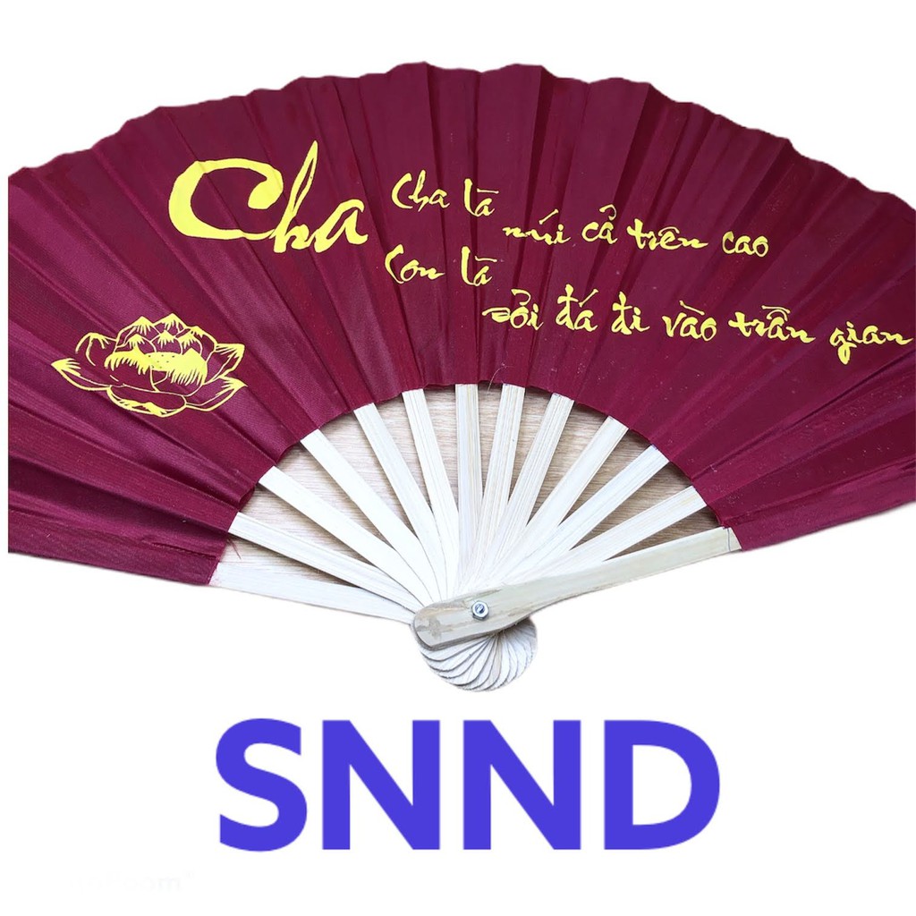 quạt vải thư pháp cầm tay nhiều màu