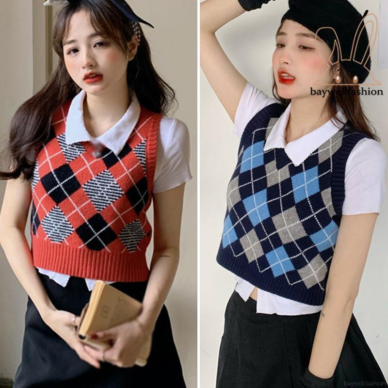 Áo Khoác Len Không Tay Cổ Chữ V Thời Trang Cho Nữ