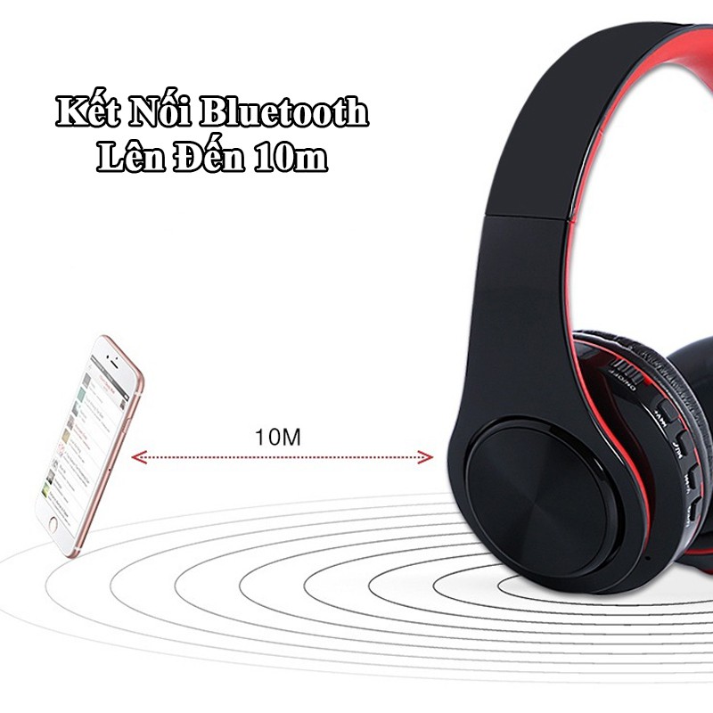 Tai nghe bluetooth chụp tai có mic đàm thoại, headphone tai nghe bluetooth không dây cao cấp | BigBuy360 - bigbuy360.vn