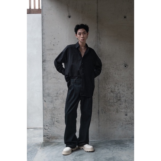Áo May black và OOS basic jean