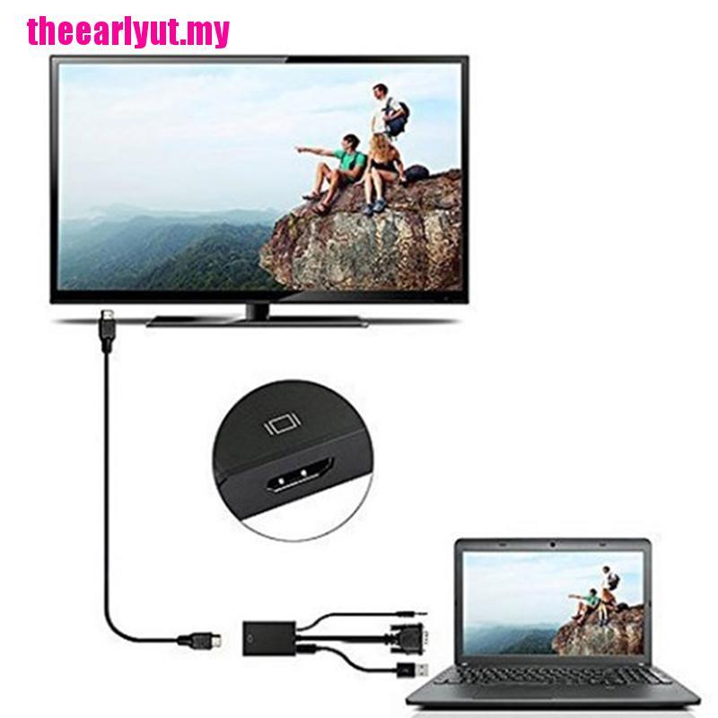 Cáp Chuyển Đổi Tcmy Vga Sang Hdmi Với Đầu Ra Âm Thanh 3.5 mm 1