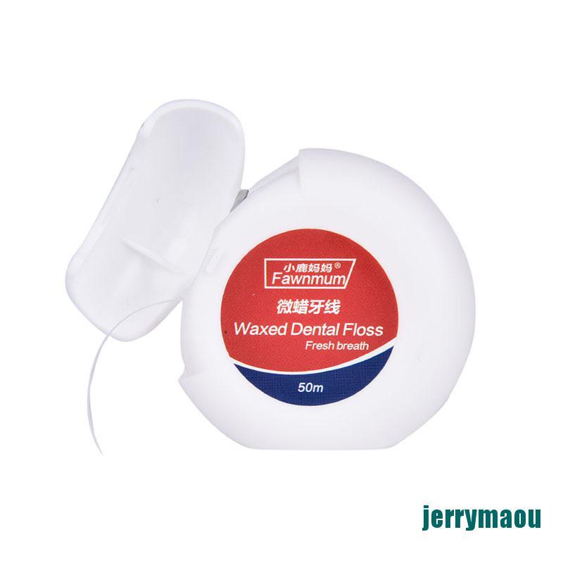 [JERM] 50m Peppermint Micro wax  Floss Care Picks Tooth Cleaner Health Supplies  RAOU