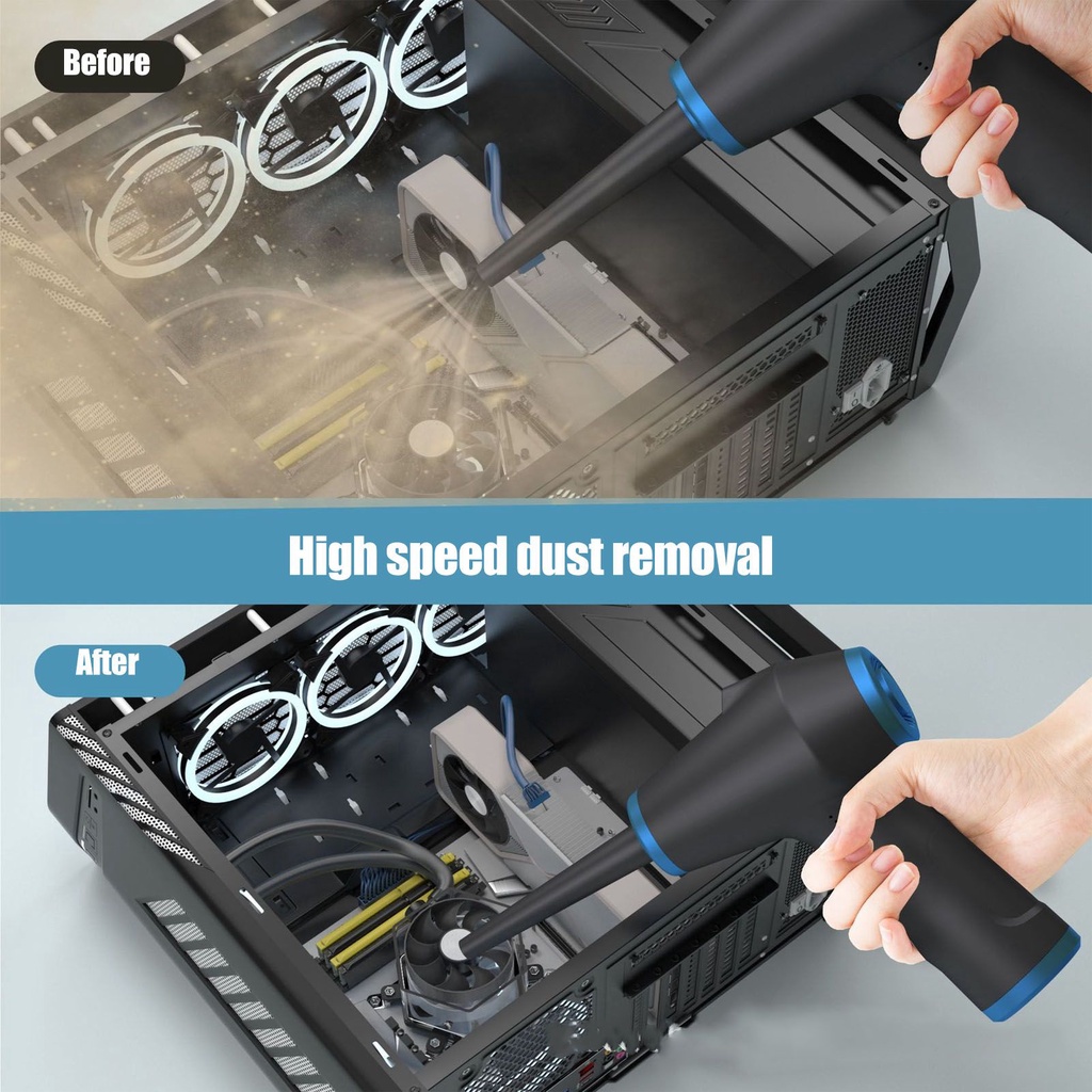 [Hàng Sẵn] Máy Thổi Bụi Không Dây Điện Tử 5000mAh Có Thể Sạc Lại Cho Máy Tính/ Xe Hơi/ Bàn Phím Máy Tính【Carbon070】