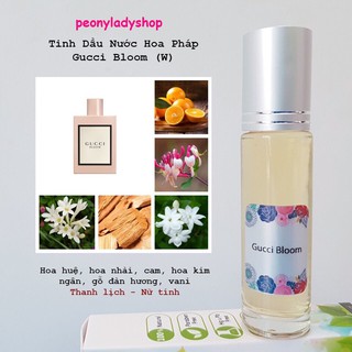 [sỉ dạng lăn] Tinh dầu nước hoa Pháp gu xì bloom 10ml - tinh dầu nước hoa mini, tinh dầu thơm lâu, tinh dầu thiên nhiên