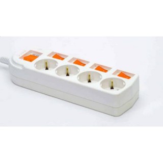 Ổ cắm điện Hàn Quốc 4 lỗ 5 công tắc