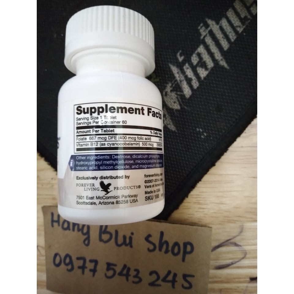 Viên bổ sung sắt Forever B12 Plus cho mẹ bầu và người thiếu máu(188flp) | Thế Giới Skin Care