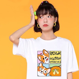 Áo Thun Nữ Hàn Quốc Thoải Mái áo phông ulzzang Dáng Yêu Cún Con Trắng Đen Hồng Tím Chọn