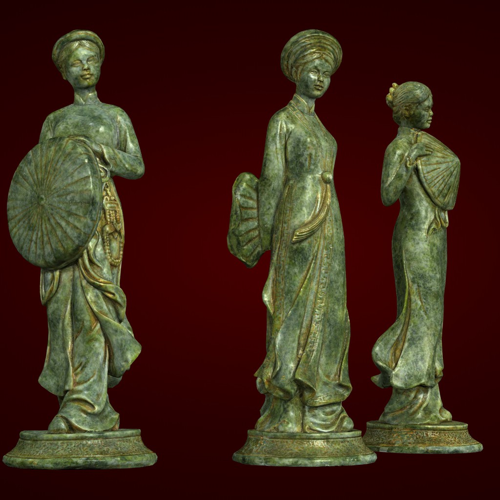 Cô gái ba miền - Quà lưu niệm Việt Nam - Xưởng E3D - BCG 019