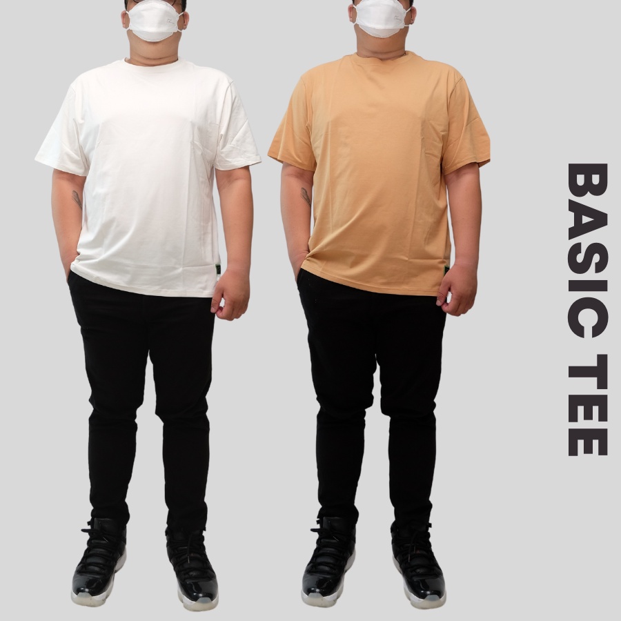 Áo thun Baoboi unisex big size tay lỡ trơn 100% cotton, up to 4XL (120kg)- Basic Tee T1