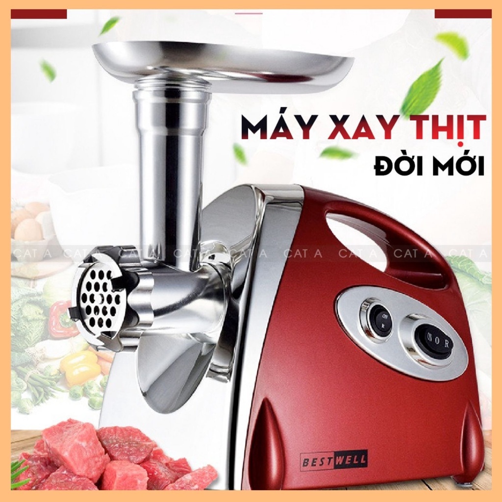 Máy làm xúc xích, giò, chả - Xay thịt tự động đa chức năng, có thể cắt thái rau củ quả - Dễ dàng tháo rời vệ sinh