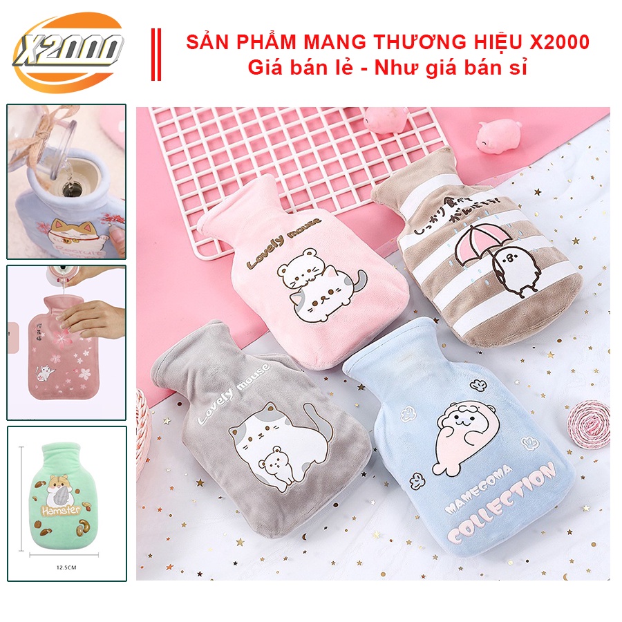 Túi nước giữ nhiệt dễ thương có thể chườm nóng lạnh