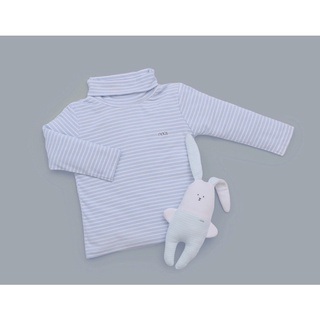 Áo cổ lọ 5cm nous kẻ xanh