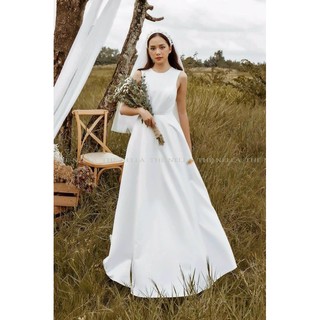 Váy cưới 🌷Hình thật 100%🌷Đầm trắng cho cô dâu chụp ảnh