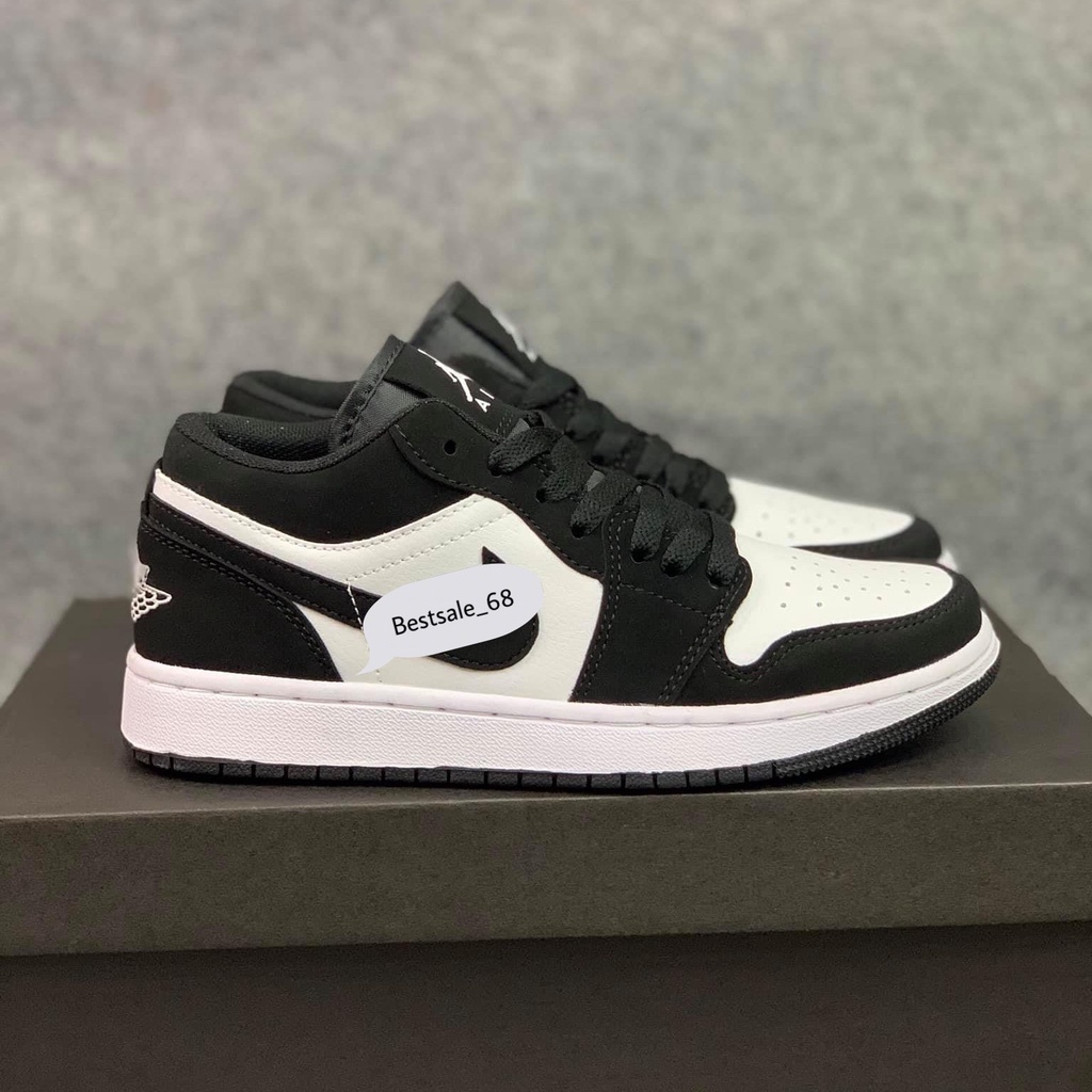 Giày thể thao cổ thấp nam nữ đen trắng đủ size 36-43,  đế cao su êm ái. panda thấp