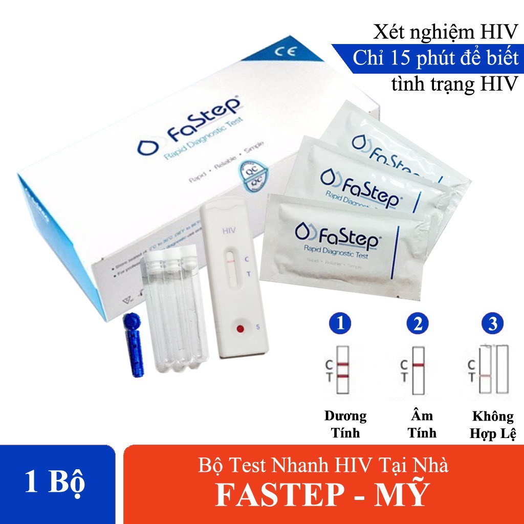 Que thử nhanh HIV tại nhà Fastep USA kết quả chính xác đến 99%