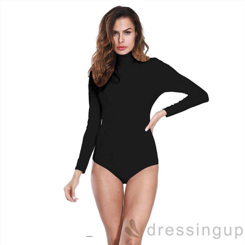 Áo liền quần tay dài co giãn tốt thiết kế quyến rũ thời trang cho nữ