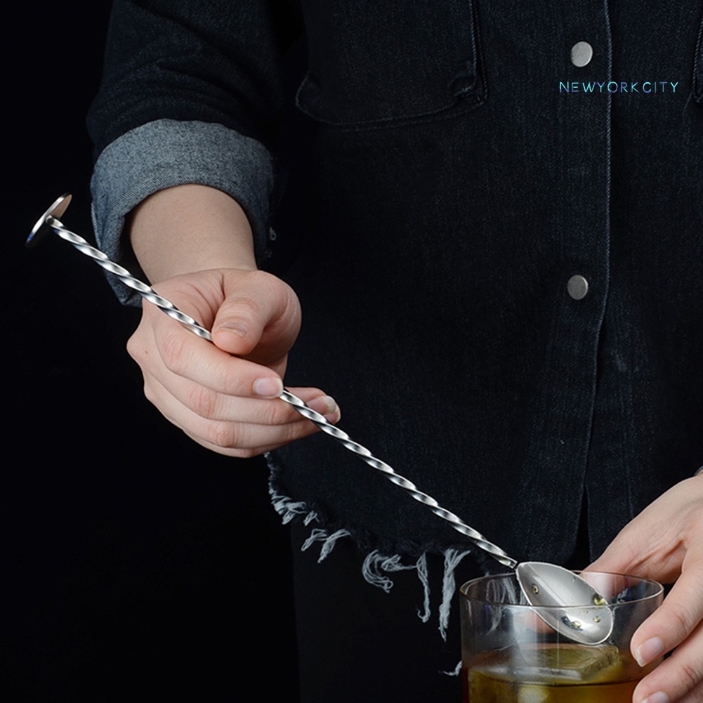 Muỗng Khuấy Cocktail Hai Đầu Bằng Thép Không Gỉ