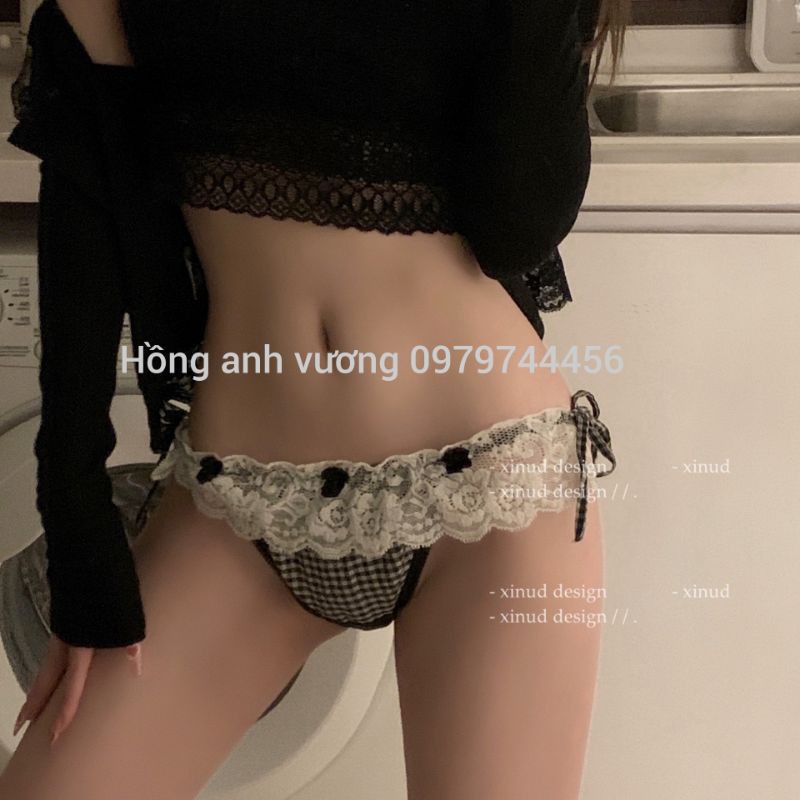 quần lót nữ quần chip ren buộc dây dễ thương thoáng mát
