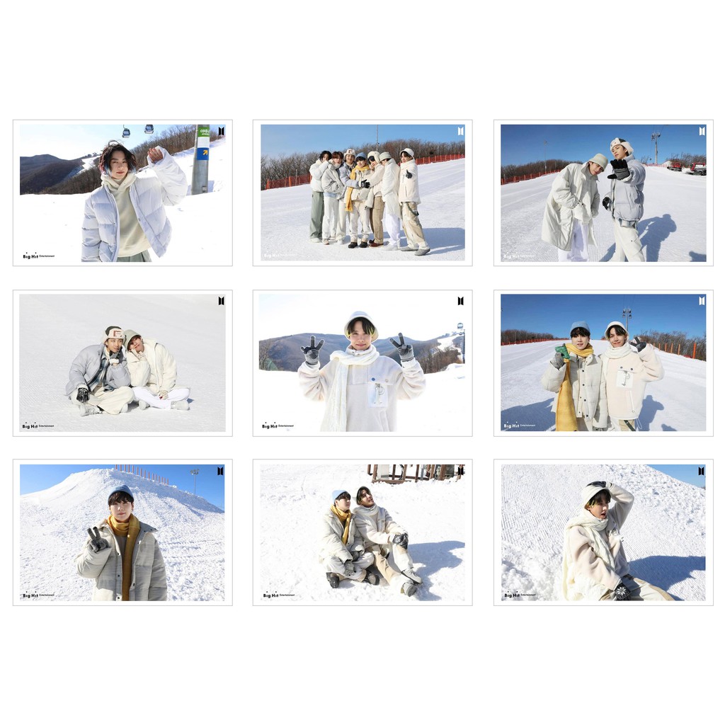 [Ép Lụa] Lomo Card 63 ảnh BTS -Winter Package 2021 Naver