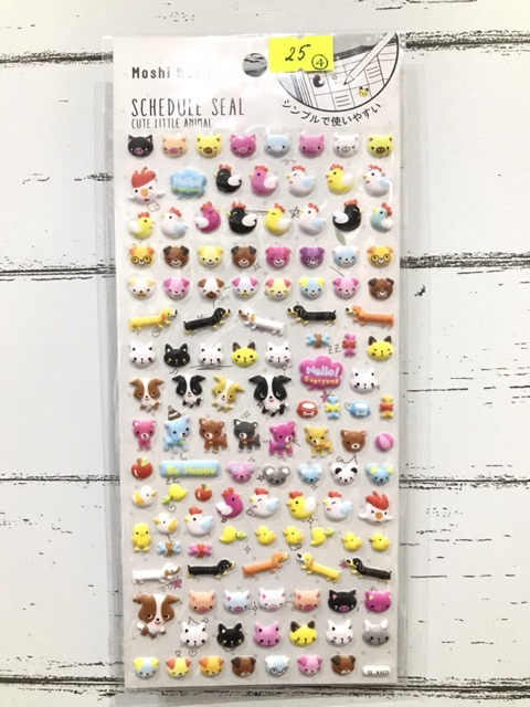 Sticker trang trí sổ tay, sổ nhật ký MOSHI MOSHI THÁI LAN