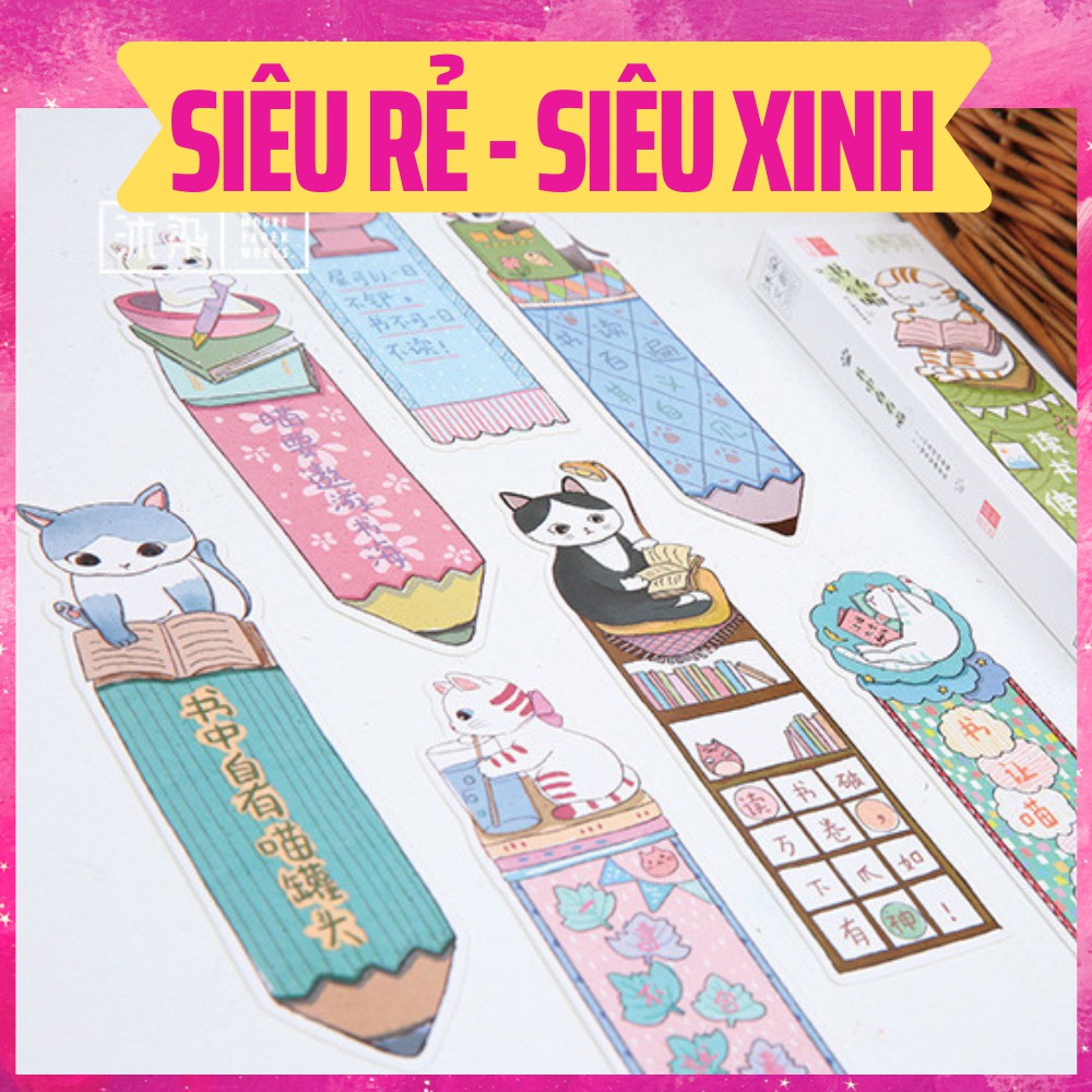 Bookmark kẹp đánh dấu sách mèo cực xinh