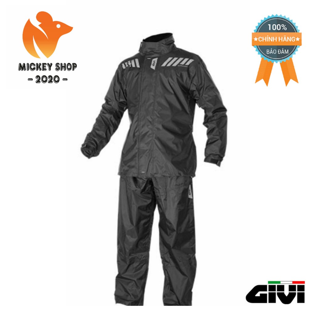 [ CHÍNH HÃNG ] Áo Mưa Givi RIDER TECH Rain Suit Black 04 RRS04 .AX