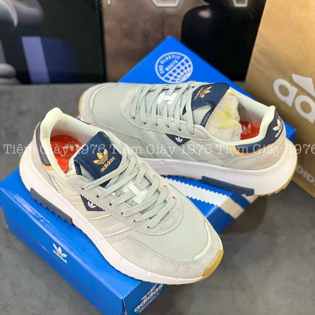 Giày Thể Thao Chạy Bộ Adida.as Retropy F2 Grey Navy Das F2 Xám Gót Xanh Than