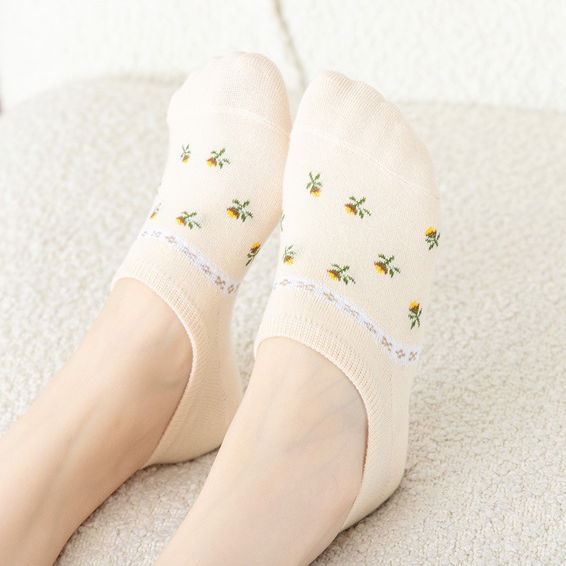 Tất Vớ Cổ Thấp Nữ Nhiều Mẫu Đáng Yêu Màu Basic