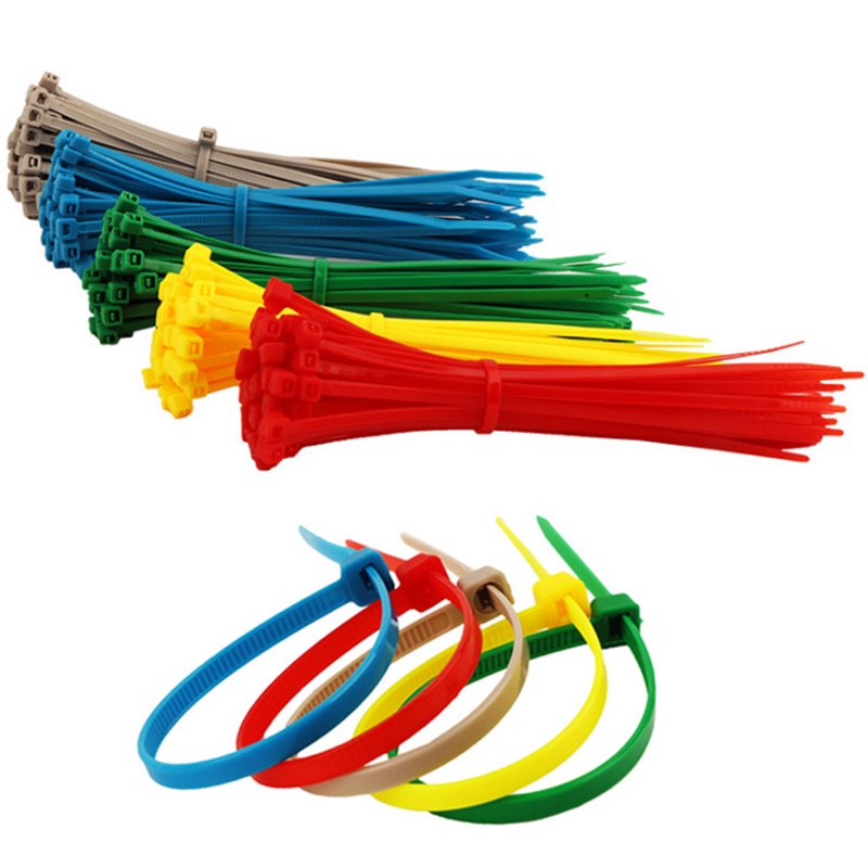 Set 100 Dây Rút Tự Khóa Bằng Nhựa Có Thể Điều Chỉnh Tiện Dụng