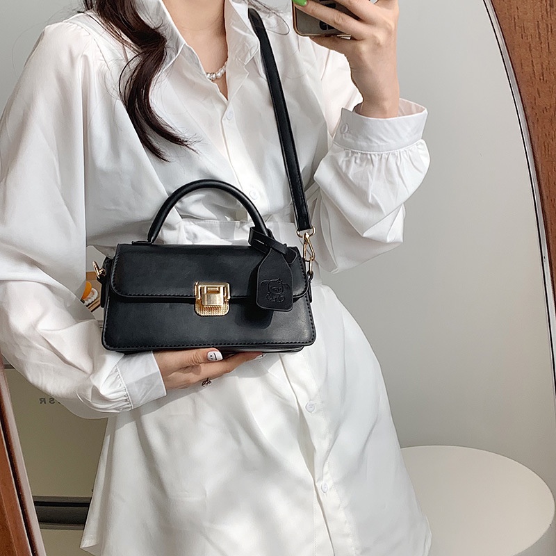 Túi đeo vai IELGY màu trơn phong cách cổ điển thời trang cho nữ