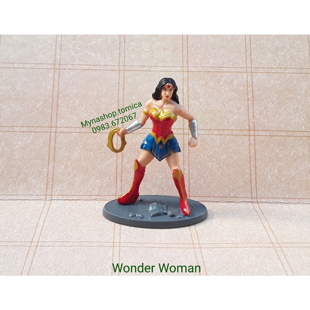 Mô hình nhân vật Wonder Woman Justice League, full hộp, size mini, vui lòng xem mô tả sản phẩm ạ