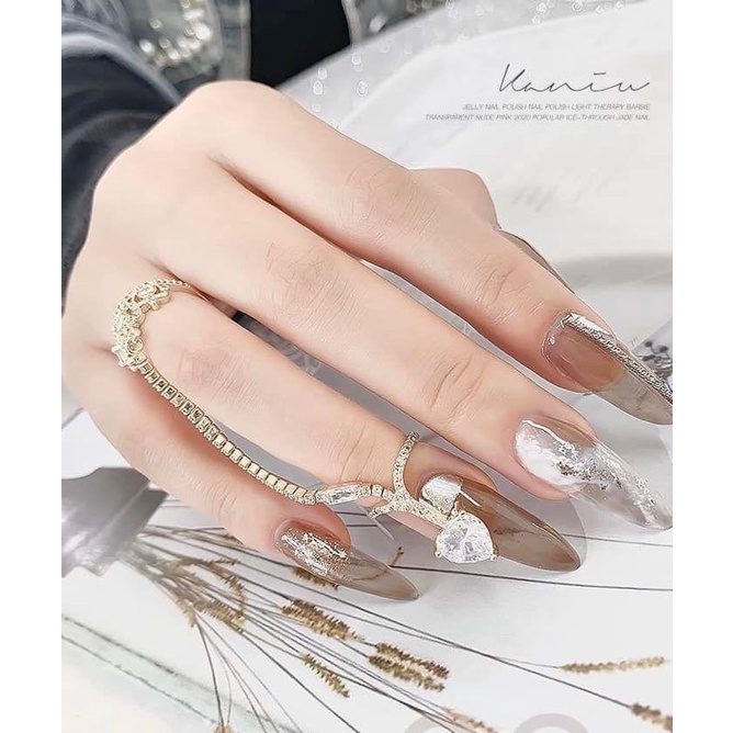 Nhẫn chụp ảnh nail dây đá mẫu mới