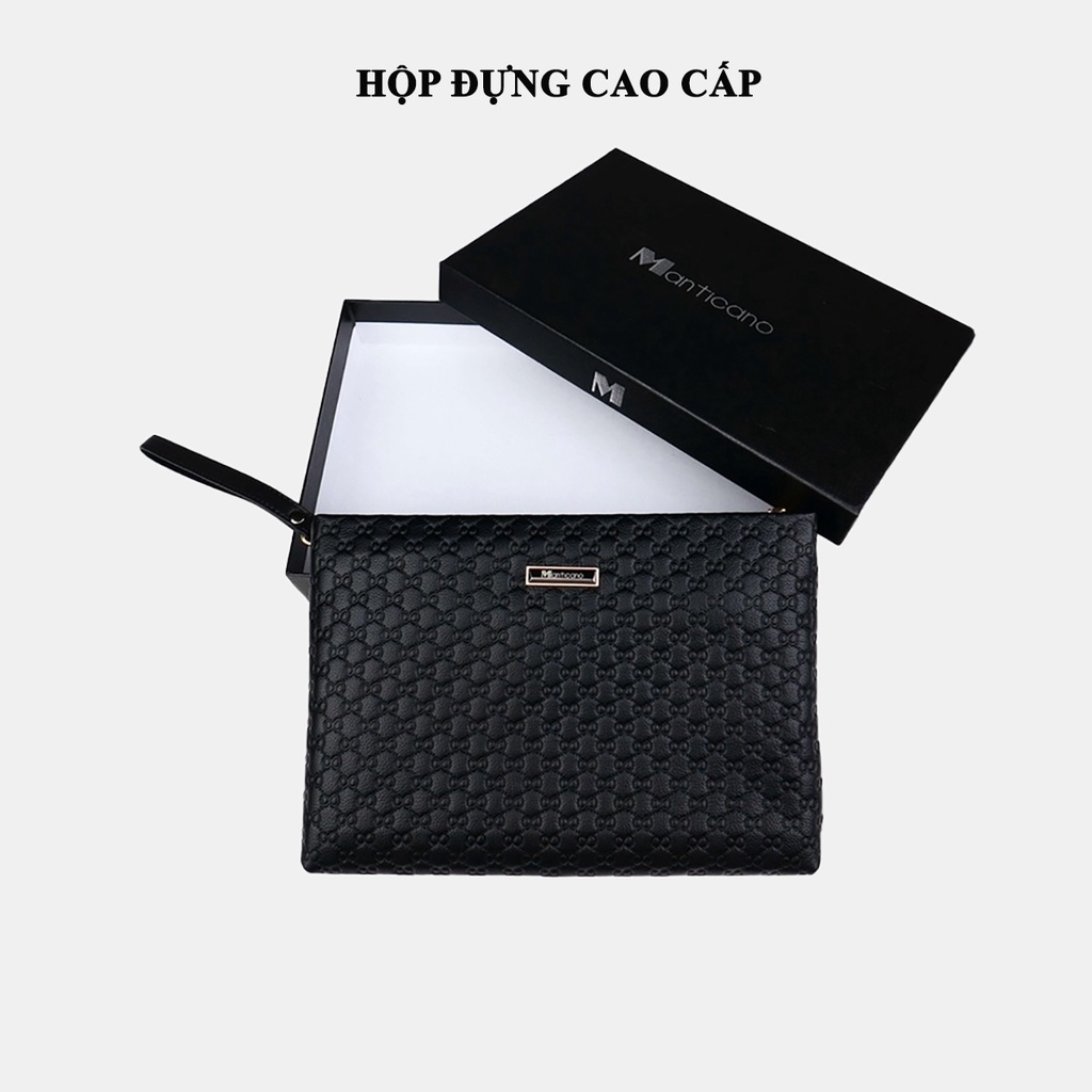 Ví cầm tay Clutch nam Manticano da thật nguyên tấm cao cấp kiểu dáng sang trọng