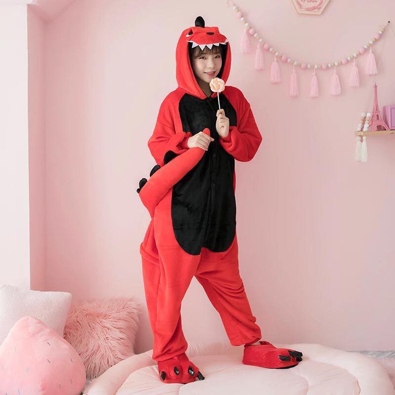 bộ đồ thú 💥FREESHIP 💥giảm 20k khi nhập mã [ DOTHU20K1] bộ đồ ngủ thú khủng long đỏ | BigBuy360 - bigbuy360.vn