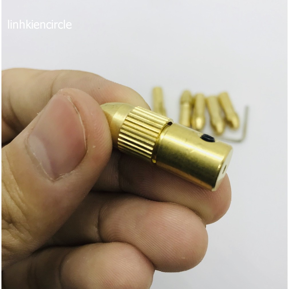 Bộ đầu kẹp mũi khoan mini trục 2.0mm 2.3mm 3.17mm chế máy khoan máy mài mini - LK0069
