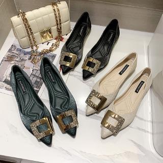 Giày lười đế bằng đục lỗ thời trang xuân thu cho nữ